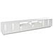 Mobile Porta Tv Orazio, Credenza Bassa Da Soggiorno, Base Porta Tv, 100% Made In Italy, Cm 260x41h46, Bianco Lucido - Foto miniatura 2