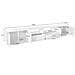 Mobile Porta Tv Orazio, Credenza Bassa Da Soggiorno, Base Porta Tv, 100% Made In Italy, Cm 260x41h46, Bianco Lucido - Foto miniatura 3