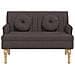 Panca Con Cuscini Marrone Scuro 113x64,5x75,5 Cm In Tessuto - Foto miniatura 3