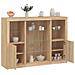 Credenze Con Luci Led 3 Pz Rovere Sonoma In Legno Multistrato - Foto miniatura 1