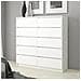 Cassettiera K120, 10 cassetti, 120x40x121 cm, Colore Bianco - Foto miniatura 6