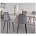 Luna Set Di 4 Sedie Da Pranzo Imbottite In Pu Grigio - Foto miniatura 7