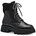 Black Casual Closed Booties Stivaletti Pelle Scarpe Donna Nero Eu 38, 1-26285-41 003 - Foto miniatura 1