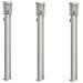 Lampade da Terra Esterni con Presa 3 pz Argento 110 cm Acciaio - Foto miniatura 1