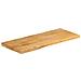 Piano Tavolo 90x40x2,5 Cm Bordi Vivi In Legno Massello Di Mango - Foto miniatura 2