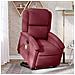 Poltrona Alzapersona Massaggio Reclinabile Rosso Vino Tessuto - Foto miniatura 1