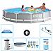Piscina Fuori Terra - In Giro - 366x76 Cm - Grigio - Include Accessori Coordinati A2133 - Foto miniatura 1
