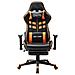 Lusso Casadino -  Sedia Da Gaming Con Poggiapiedi Nera E Arancione In Similpelle - Foto miniatura 1