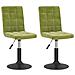 Lusso Casadino -  Sedie Da Pranzo Girevoli 2 Pz Verde Chiaro In Velluto - Foto miniatura 1
