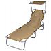 Lettino Prendisole Pieghevole Con Baldacchino In Acciaio Talpa - Foto miniatura 2