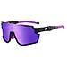 Occhiali Da Sole Sportivi Con Montatura Bianco Sabbia Purple - Foto miniatura 1