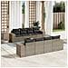 Set Divano da Giardino 9 pz con Cuscini Grigio in Polyrattan - Foto miniatura 2