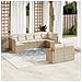 Set Divano da Giardino 9 pz con Cuscini Beige in Polyrattan - Foto miniatura 2