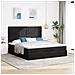 Struttura Letto Pouf con Materassi Nero 180x200 cm in Velluto - Foto miniatura 3