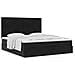 Struttura Letto Pouf con Materassi Nero 180x200 cm in Velluto - Foto miniatura 4