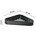 Portaoggetti Angolare Per Doccia Da Muro In Ottone, Acciaio Inox Aisi 304 E Cromall 3283 Serie Outline Nero Opaco - Foto miniatura 2