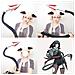 Orecchie Da Bestia Giandu Cosplay - Accessorio Peluche Nero - Foto miniatura 5