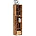 Scaffali Porta CD 2 pz Legno Antico 21x16x93,5 cm in Truciolato - Foto miniatura 2