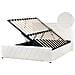Letto Contenitore Bouclé Rochefort 160 X 200 Cm Bianco Sporco - Foto miniatura 2