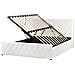 Letto Contenitore Bouclé Rochefort 160 X 200 Cm Bianco Sporco - Foto miniatura 3