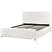 Letto Contenitore Bouclé Rochefort 160 X 200 Cm Bianco Sporco - Foto miniatura 4