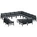 Set Divano da Giardino 14 pcs Antracite Acciaio - Foto miniatura 1