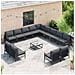 Set Divano da Giardino 14 pcs Antracite Acciaio - Foto miniatura 5
