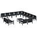 Set Divano da Giardino 14 pcs Antracite Acciaio - Foto miniatura 8