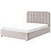 Letto Contenitore Ciniglia Challans 140 X 200 Cm Beige - Foto miniatura 5