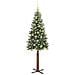 Albero di Natale snodato con 300 LED con supporto Verde 180 cm - Foto miniatura 3
