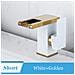 Rubinetto per lavabo da bagno, Blackswan, tipo M243, modello corto bianco /oro con bocca a cascata e LED, misura 12,5 cm - Foto miniatura 3