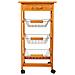 Carrello Da Cucina In Legno Marrone 37x37x76h - Foto miniatura 2