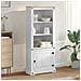 Credenza Bianco 74 x 38 x 170 cm Pino massello - Foto miniatura 2