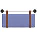 Testata appesa Tinta unita Blu jeans 110 x 55 x 5 cm PU Antico - Foto miniatura 5