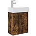 Mobile bagno con rubinetto Rovere Fumo 45,5 x 22,5 x 84 cm - Foto miniatura 1