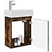Mobile bagno con rubinetto Rovere Fumo 45,5 x 22,5 x 84 cm - Foto miniatura 3