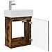 Mobile bagno con rubinetto Rovere Fumo 45,5 x 22,5 x 84 cm - Foto miniatura 4