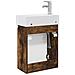 Mobile bagno con rubinetto Rovere Fumo 45,5 x 22,5 x 84 cm - Foto miniatura 7