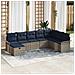 Set Divano da Giardino con cuscino 8 pcs Poly Rattan - Foto miniatura 2