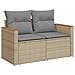 Set di divani 8 pz Beige e Grigio Chiaro - Foto miniatura 3