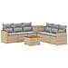 Set di divani 8 pz Beige e Grigio Chiaro - Foto miniatura 1