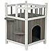 Cats Home con balcone natura Home: 45 x 65 x 45 cm - Foto miniatura 1