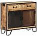 Credenza 80x31x71 Cm In Legno Massello Di Mango Grezzo - Foto miniatura 1