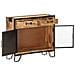 Credenza 80x31x71 Cm In Legno Massello Di Mango Grezzo - Foto miniatura 4