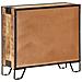 Credenza 80x31x71 Cm In Legno Massello Di Mango Grezzo - Foto miniatura 5