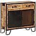 Credenza 80x31x71 Cm In Legno Massello Di Mango Grezzo - Foto miniatura 15