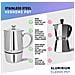Caffettiera Induzione 6 Tazze 300 Ml Con Filtro Riduttore | Moka In Acciaio Resistente Adatta A Tutti I Piani: Induzione, Gas, Vetroceramica, Elettrico | sicura E Facile Da Usare - Foto miniatura 2