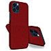 Cover Iphone 12 / 12 Pro Rivestimento Tessuto Lavabile Bumper Silicone - Rosso - Foto miniatura 3