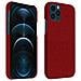 Cover Iphone 12 / 12 Pro Rivestimento Tessuto Lavabile Bumper Silicone - Rosso - Foto miniatura 1