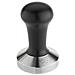 Tamper 54mm Piano Base In Acciaio Inox Manico In Legno Nero - Foto miniatura 1